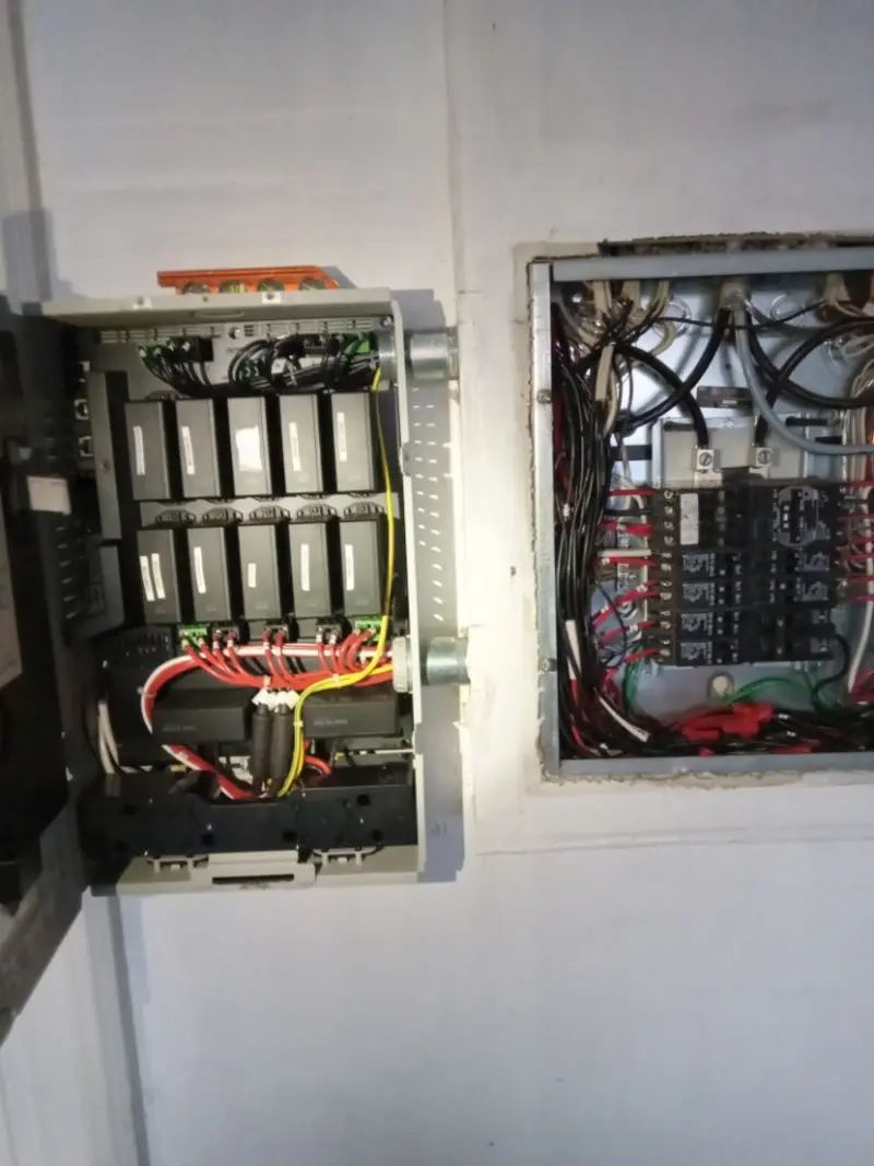 Electrical panel upgrade completed for Security Camera Wiring in Turpin Hills